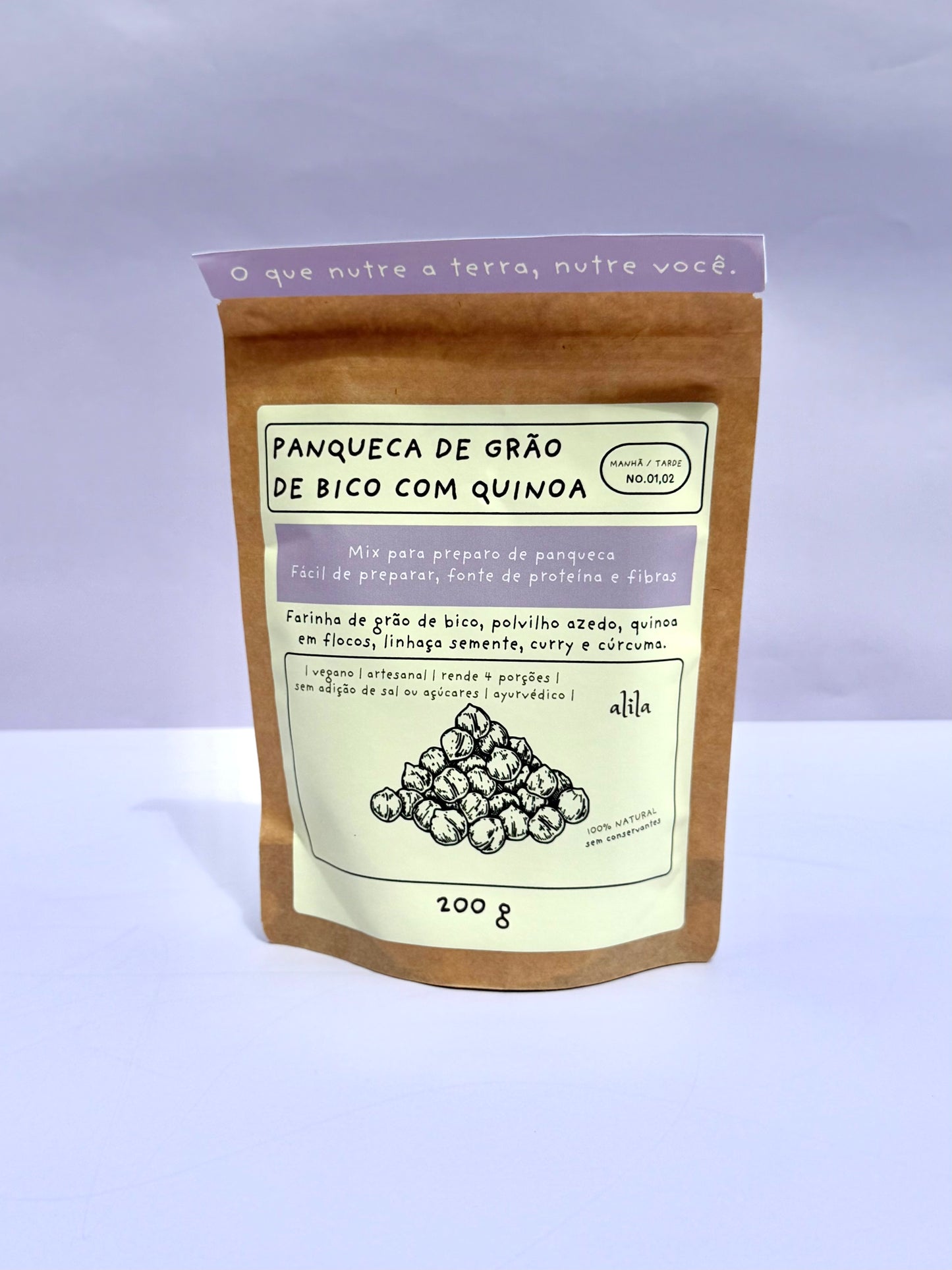 Panqueca de Grão de Bico com Quinoa