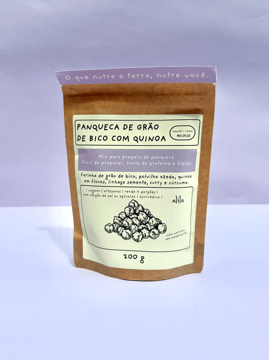 Panqueca de Grão de Bico com Quinoa