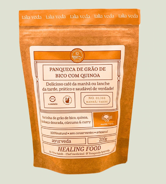 Panqueca de Grão de Bico com Quinoa